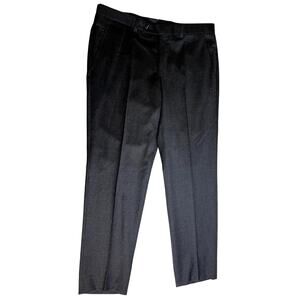 Ted Baker London Dress Pants Men 36 x30 Black Jeremy Flat front Wool Made Canada